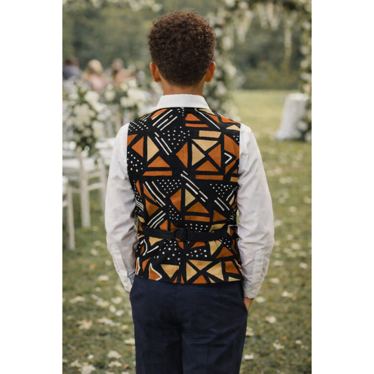 Gilet de cérémonie enfant garçon en wax