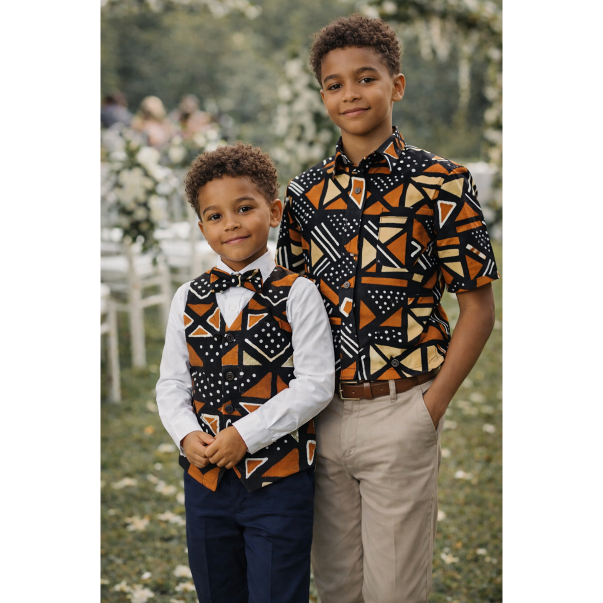 Gilet de cérémonie enfant garçon en wax