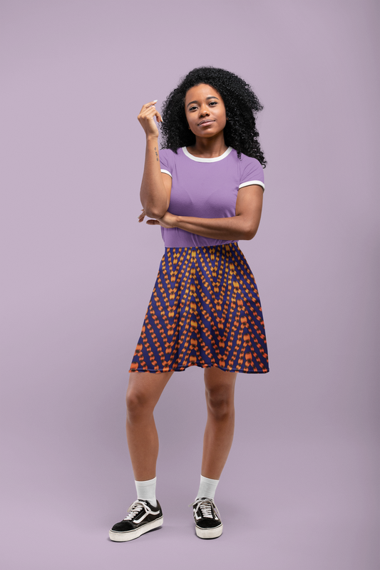 Jupe évasée femme wax