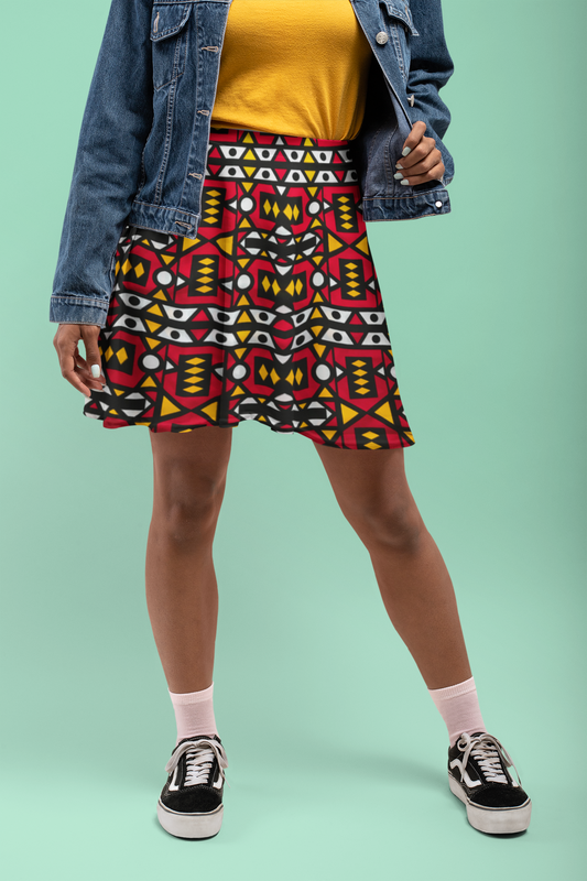 Jupe évasée femme wax