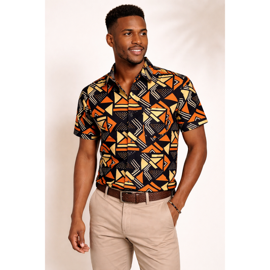 Chemise Kora – Coton wax graphique