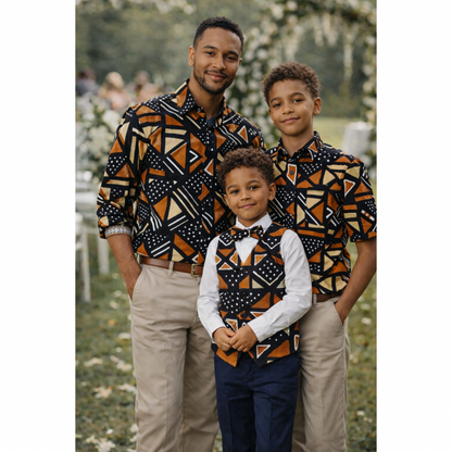 Chemise en wax Didier – Coupe droite