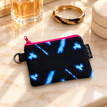 Indigo Pop. Porte-monnaie en tissu