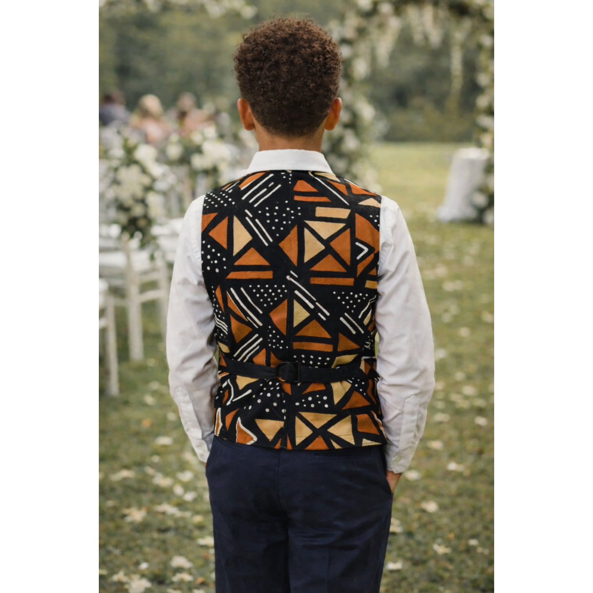 Gilet de cérémonie enfant garçon en wax