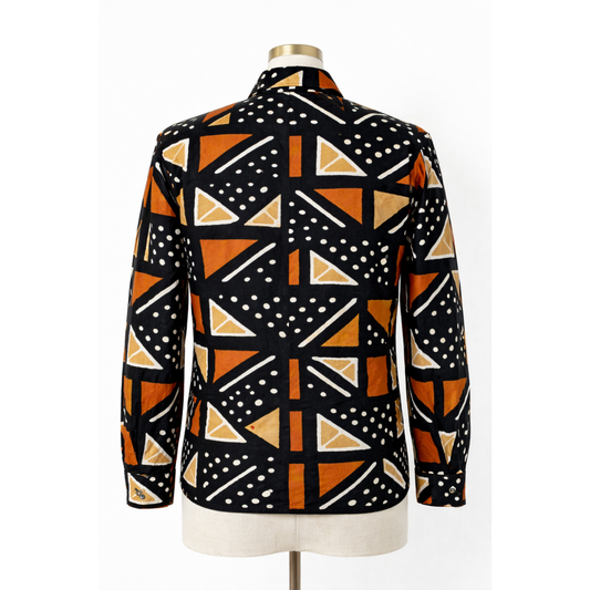 Chemise en wax Didier – Coupe droite