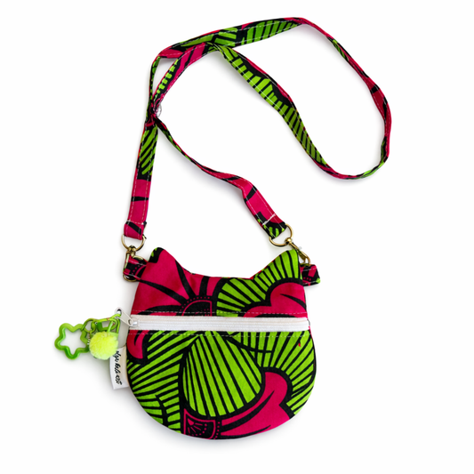 Sac enfant Chat en wax – Rose vert