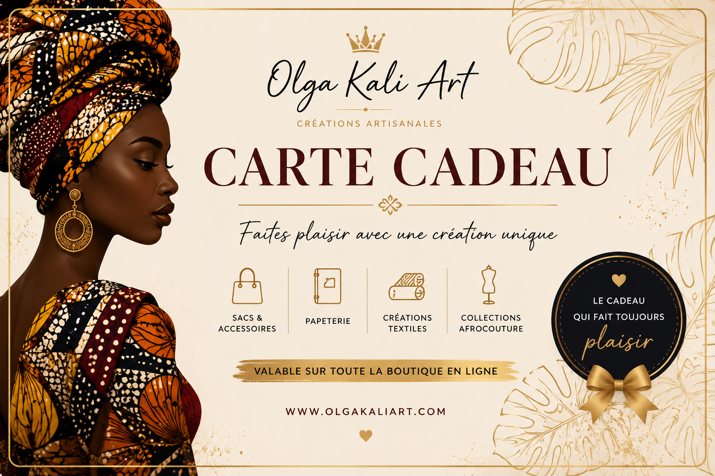 Carte Cadeau Olga Kali Art – Créations artisanales
