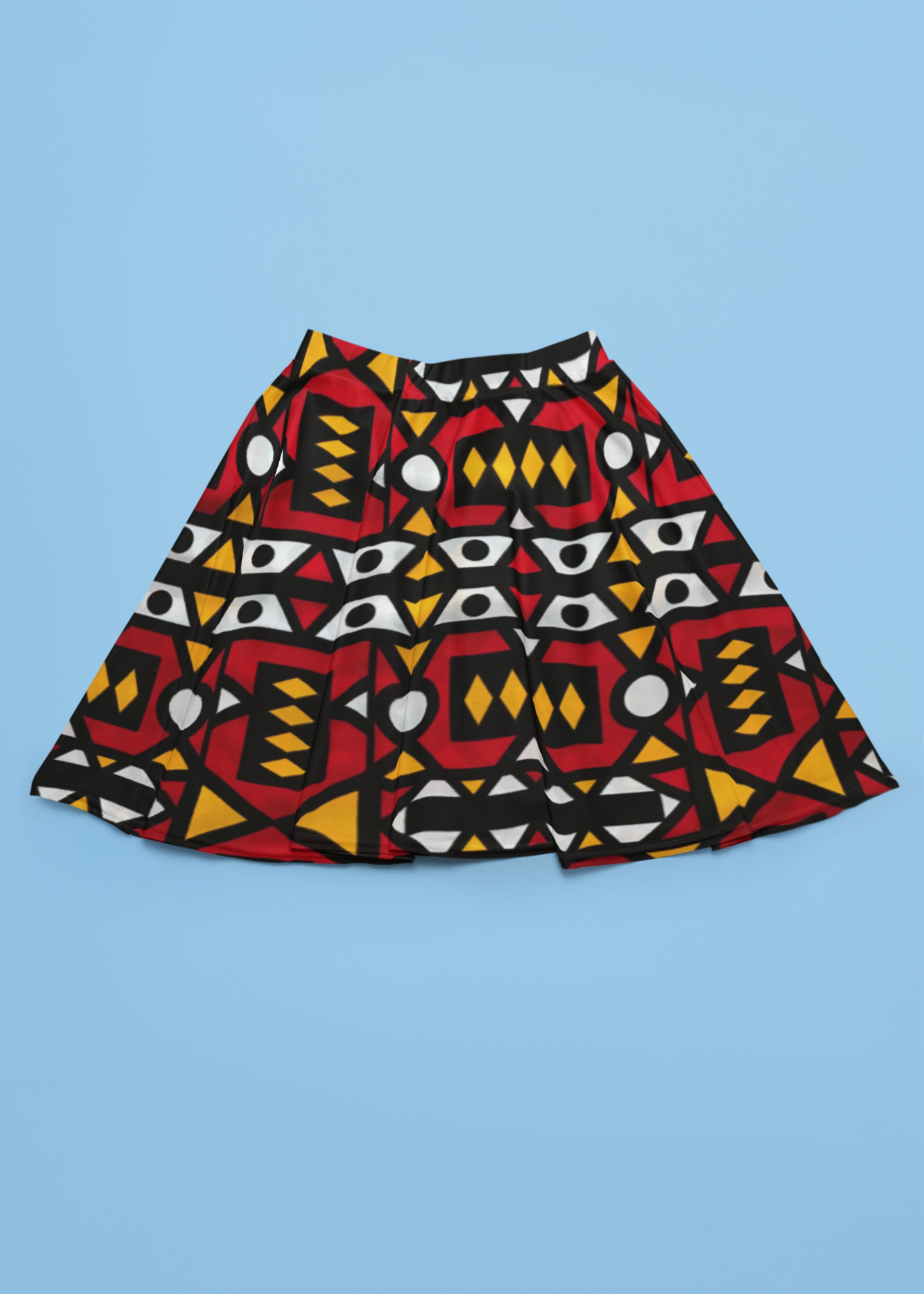 Jupe évasée femme wax