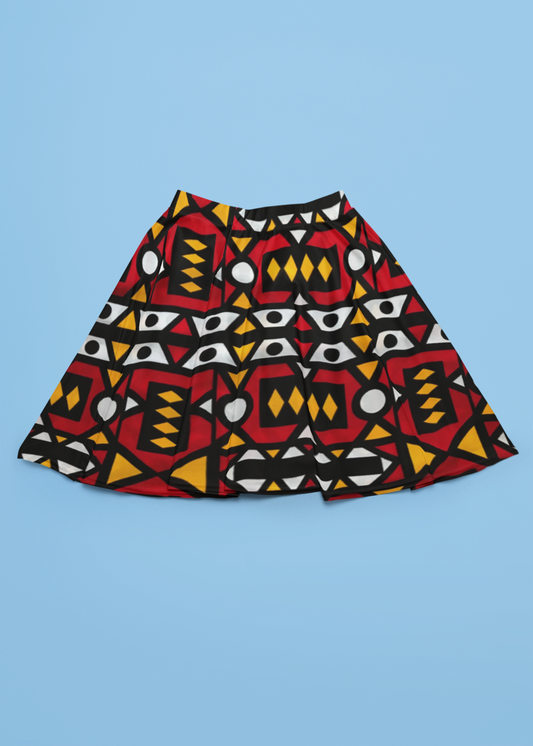 Jupe évasée femme wax