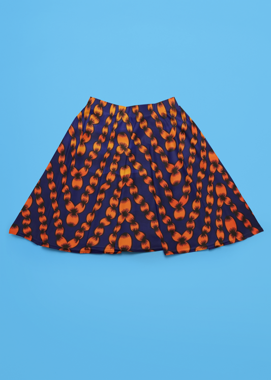 Jupe évasée femme wax